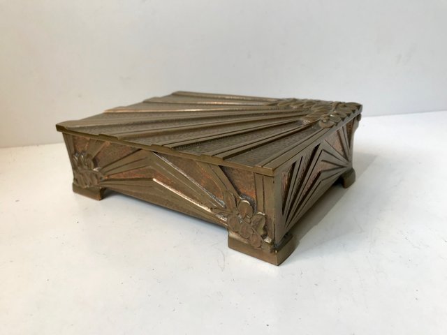 Art Deco Bronze Cigar Box From Ædel Malm 1940s For At Pamono Art Deco Bronze Cigar Box From Ædel