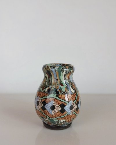 Vallauris Ceramic Mosaic Vase by Jean Gerbino, 1950s for Vallauris Ceramic Mosaic Vase by Jean Gerbino, 1950s for