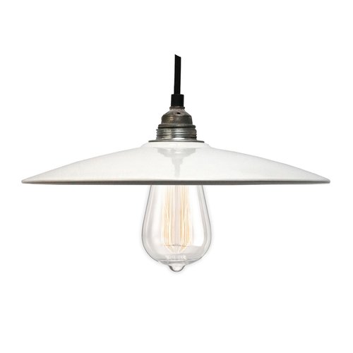 Mid Century White Italian Porcelain Ceiling Lamp 1950s