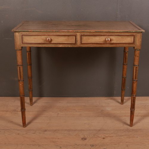 Antique Faux Bamboo Pine Desk For Sale At Pamono
