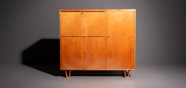 Model Cb01 Birch And Veneer Cupboard By Cees Braakman For Pastoe