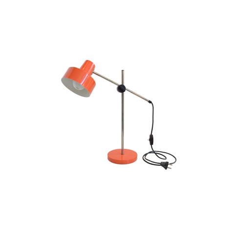 orange mid century lamp