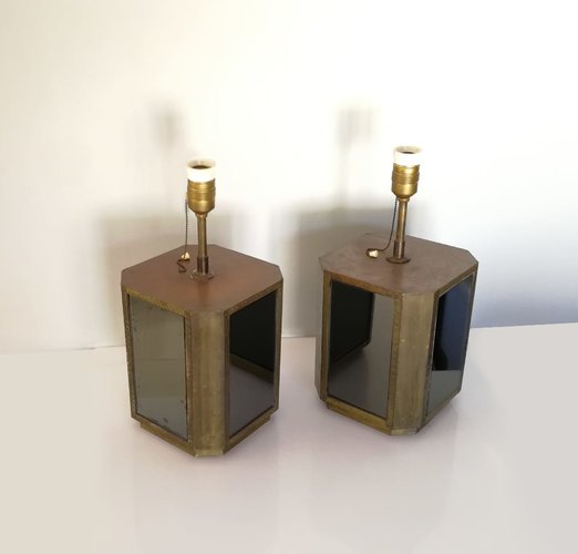 mirrored table lamp set