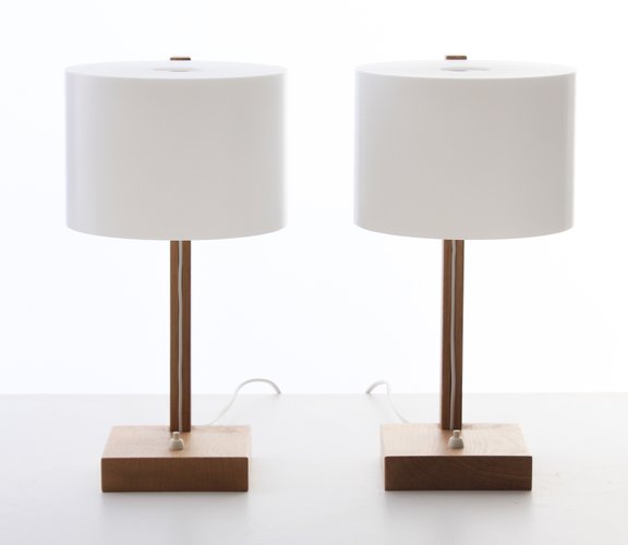 oak bedside lamps
