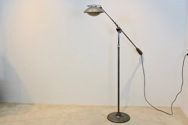 Industrial Model 219s Floor Lamp By, Double Boom Arm Floor Lamp