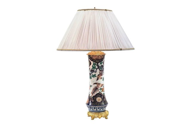 Imari Green Lampe aus vergoldeter Bronze & Porzellan, 1880er Imari Green Lampe aus vergoldeter Bronze & Porzellan, 1880er