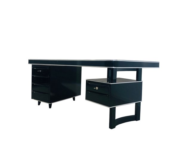 High Gloss Black Bauhaus Style Desk 1950s For Sale At Pamono