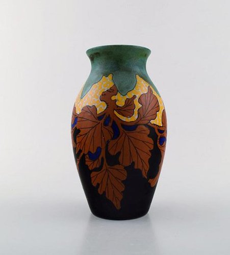 Handbemalte Jugendstil Vase von Gouda, 1920er bei Pamono kaufen