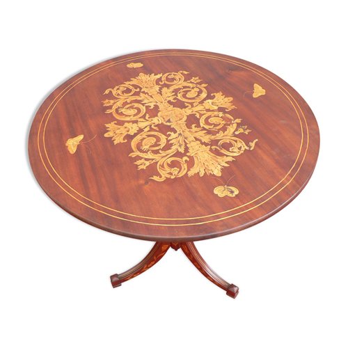 Antique Mahogany Pedestal Or Side Table For Sale At Pamono