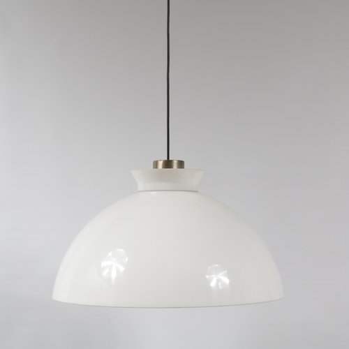 Italian Milk Glass Ceiling Lamp By Achille Castiglioni For Flos