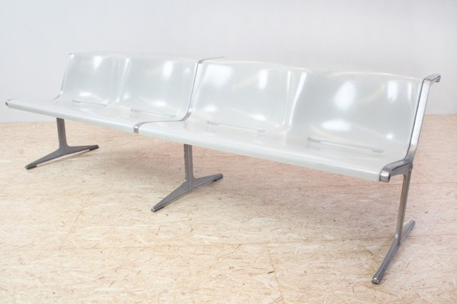 German Fiberglass 120 2 4 Seater Bench By Friso Kramer For