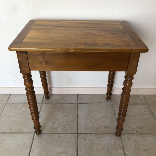 Bureau Louis Philippe Antique En Noyer Avec Tiroir En Vente Sur Pamono