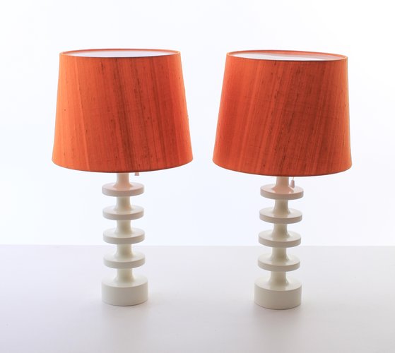 Scandinavian Modern Orange White, Modern Red Table Lamps