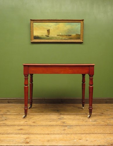 Antique Red Black Console Table