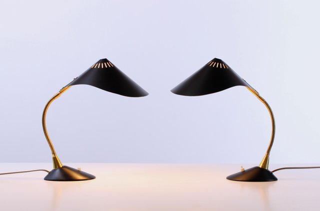 Cobra Rayfish Table Lamps from Cosack, 1950s, Set of 2 Cobra Rayfish Table Lamps from Cosack, 1950s, Set of 2