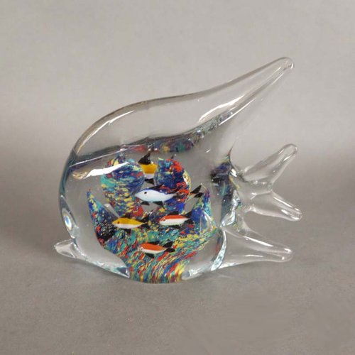 Murano Glass Colorful Fish-Shaped Paperweight, 1950s for