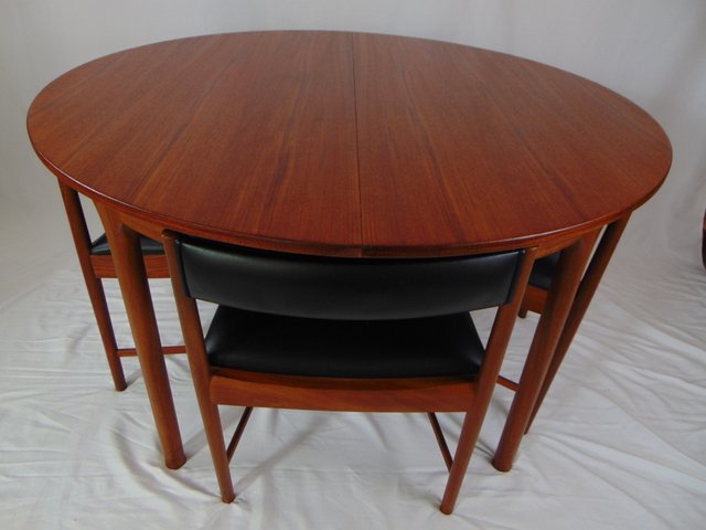 Vintage Dining Table 4 Chairs Set From Mcintosh 1960s