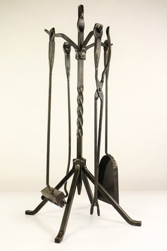 Mid Century Wrought Iron Fireplace Set For Sale At Pamono
