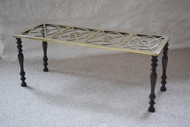 Large Antique Brass Footman Trivet For Sale At Pamono