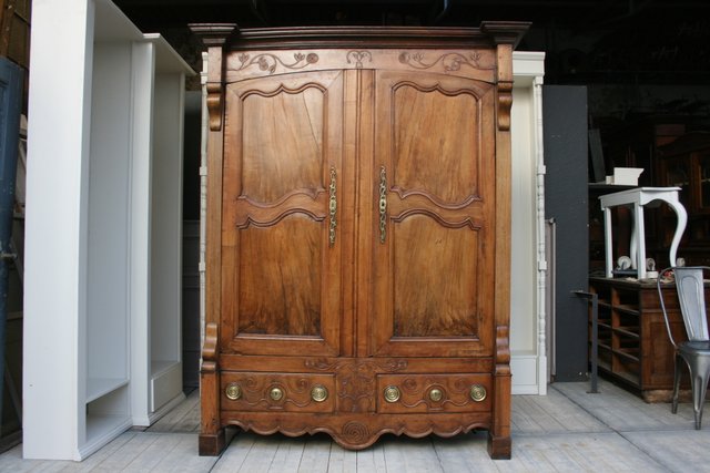 Antique French Walnut Oak Cabinet For Sale At Pamono