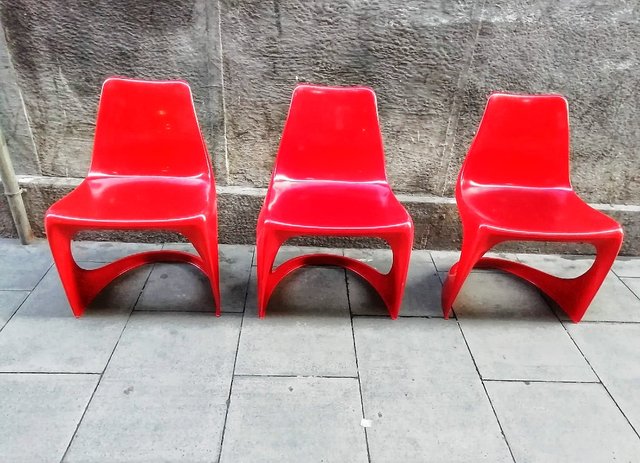 デザイナーズ チェア スティーン・オステルゴー CADO社 北欧 家具 Side Chairs by Steen Ostergaard for Cado, 1970s, Set of 3 for sale