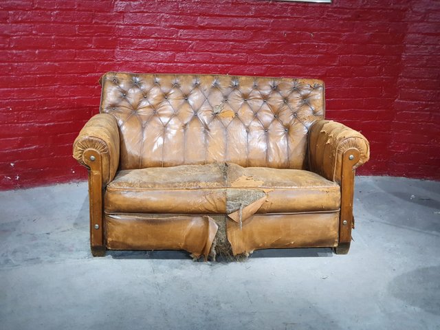 Vintage French Brown Leather 2 Seater Sofa 1920s For At Pamono Brown Leather 2 Seater Sofa 1920s