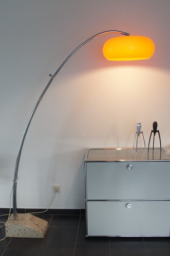German Arc Floor Lamp From Hustadt Leuchten 1970s For Sale At Pamono