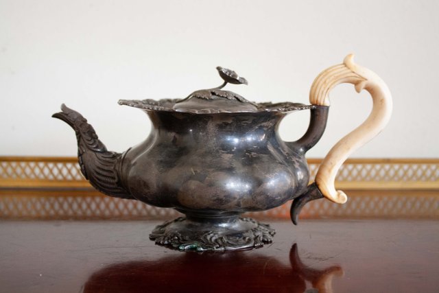 Antique Silver Teapot for sale at Pamono