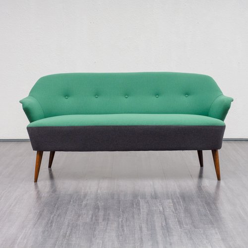 Vintage Anthracite And Green Cocktail Sofa 1950s For Sale At Pamono