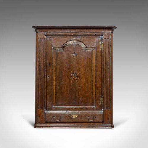 Antique English Oak Corner Cabinet For Sale At Pamono