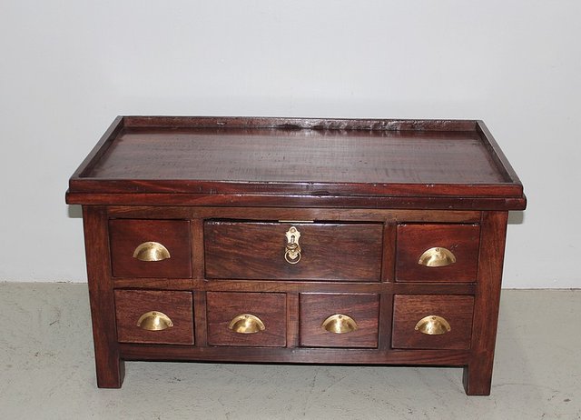 Antique Indian Mahogany Compartment Chest For Sale At Pamono