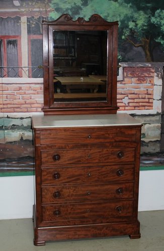 White Marble Dresser For At Pamono, Antique Mahogany Dresser With Marble Top