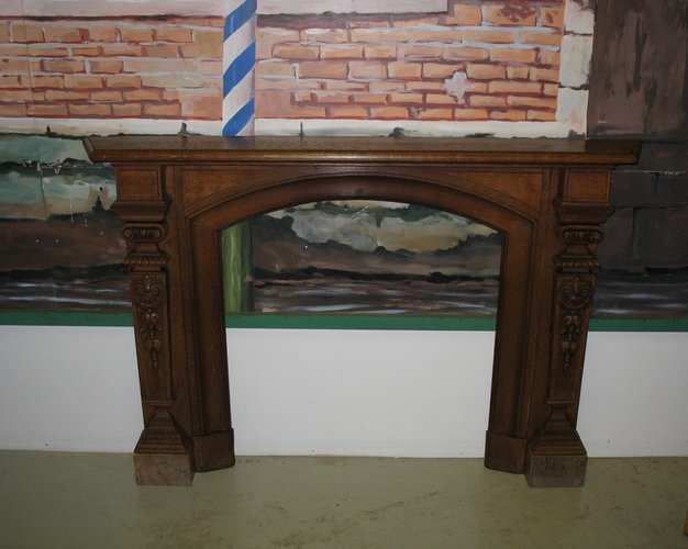 Vintage Oak Fireplace Mantel 1920s For Sale At Pamono
