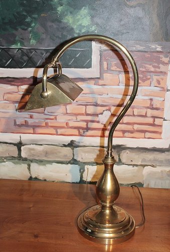 Lampe de table du XXe siècle bureaux en laiton