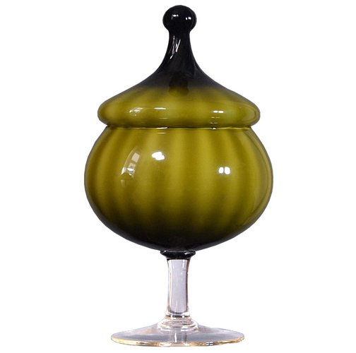 Grüne Glasschale von Empoli, 1960er bei Pamono kaufen