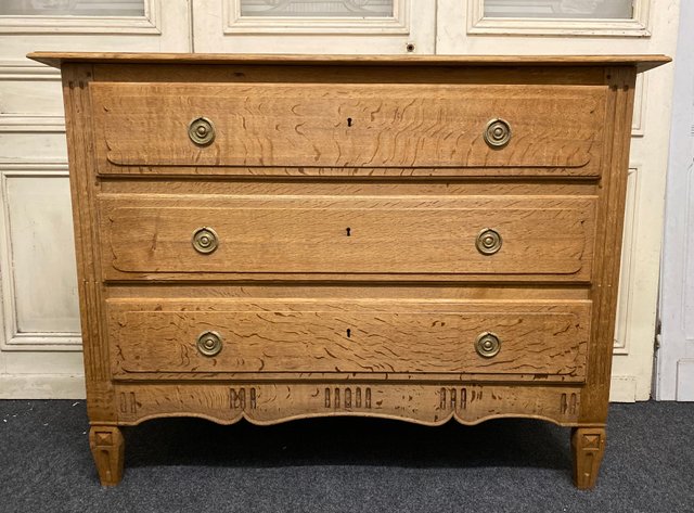 Antique French Bleached Oak Dresser For Sale At Pamono