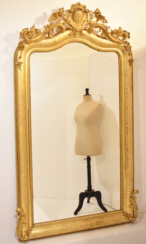 Antique Gilded Wall Mirror For At, Antique Gold Mirror French Full Length