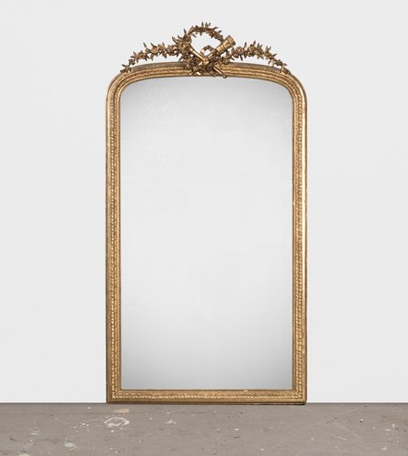 Antique French Giltwood Framed Mirror, Antique Gold Mirror French Full Length