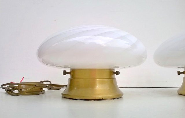 Kinetic Table Lamps From Venini 1960s Set Of 2 For Sale At Pamono