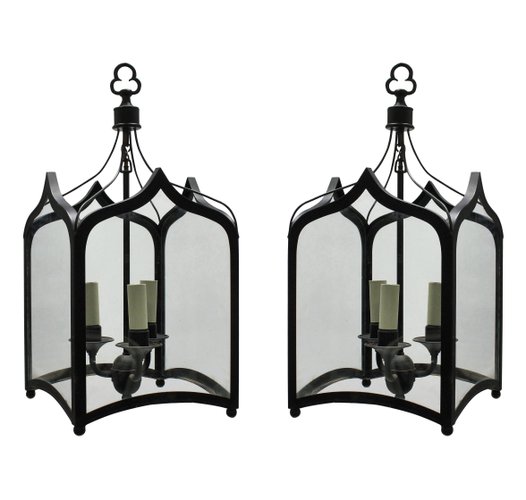 Gothic Style Iron Ceiling Lamps 1960s Set Of 2 For Sale At Pamono