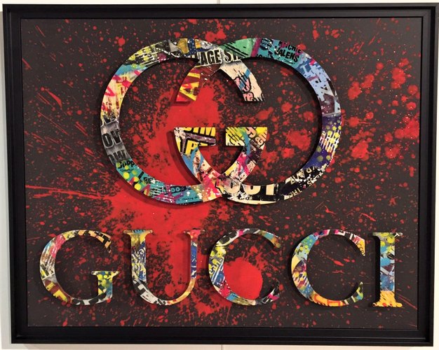 Gucci Mixed Media Artwork by Aiiroh for sale at Pamono Gucci Mixed Media Artwork by Aiiroh for sale at Pamono