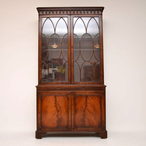 Georgian Flame Mahogany Display Cabinet 1930s For Sale At Pamono