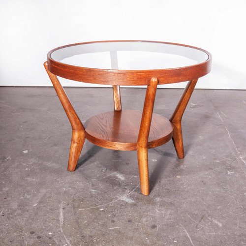 Tavolino Rotondo In Quercia Di Kozelka Kropacek Per Interieur Praha Anni