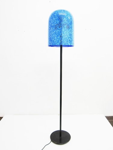 Blue And Green Murano Glass Floor Lamp, Blue Glass Floor Lamp