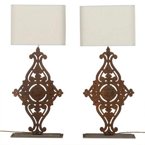 Large 19th Century Balustrade Table Lamps Set Of 2 For Sale At Pamono