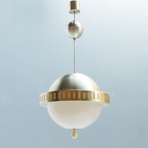 Large Italian Model Lonely Planet Pendant Lamp From Esperia 1960s