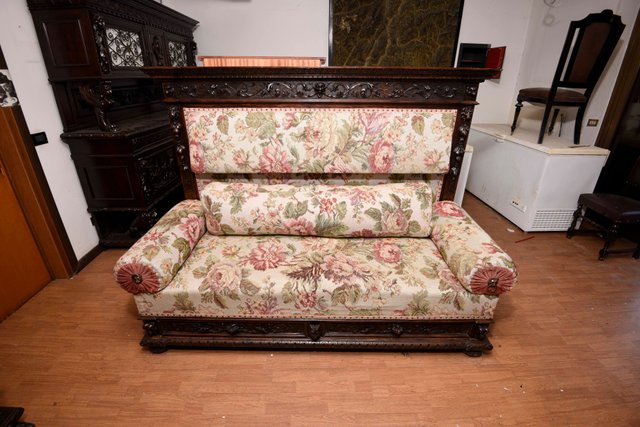 Sofa Cama Italiano De Madera Anos 40 En Venta En Pamono