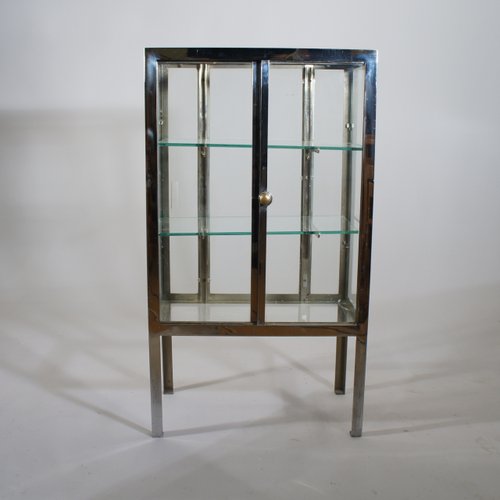 Vintage Steel And Glass Display Cabinet 1930s For Sale At Pamono