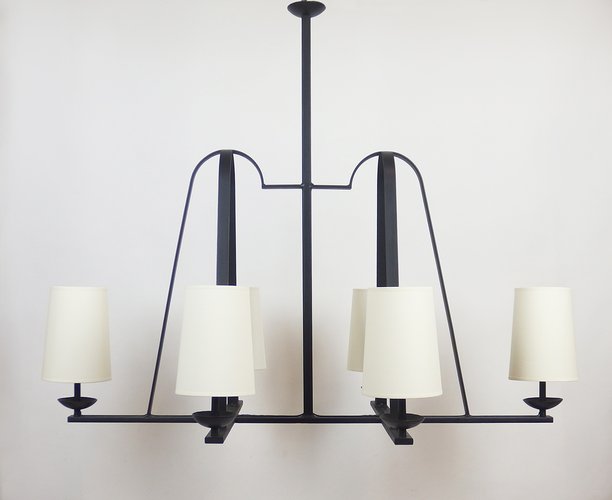 Wrought Iron Ceiling Lamp 1950s