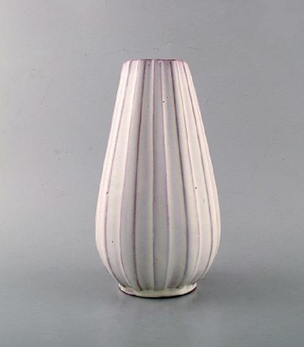 Glasierte Keramikvase von Upsala Ekeby, 1950er Glasierte Keramikvase von Upsala Ekeby, 1950er